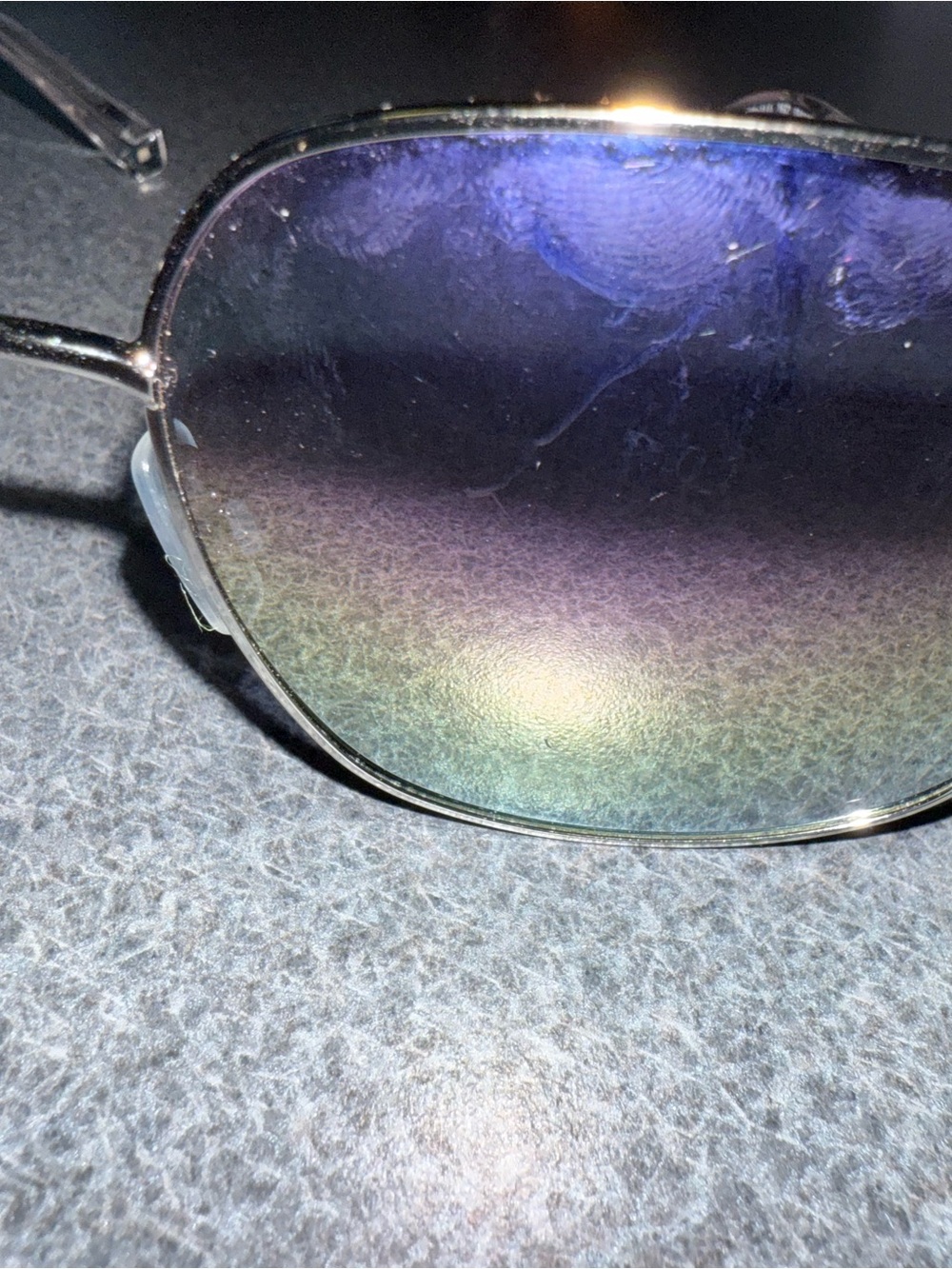 Swarovski Blue Silver Rimless Sunglasses - Picture 11 of 13